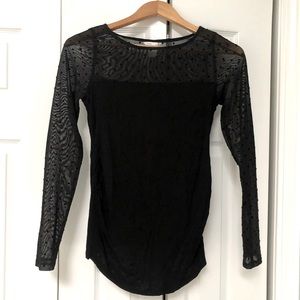 H&M Mama black polka dot top - maternity size S